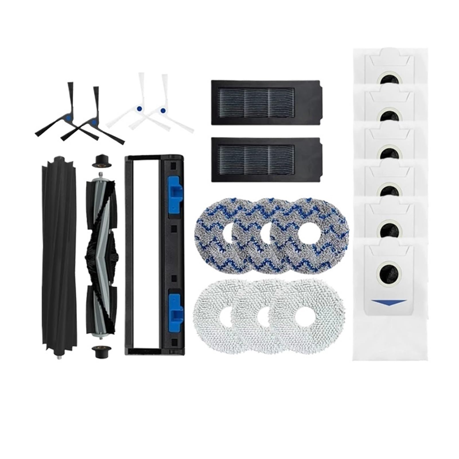 Limpiador de filtro Hepa for aspiradora, paños de fregona for robot, accesorios de cubierta de cepillo lateral principal, Compatible con Ecovacs, Compatible con Deebot, X2/X2 Pro Plus/X86(SET13)