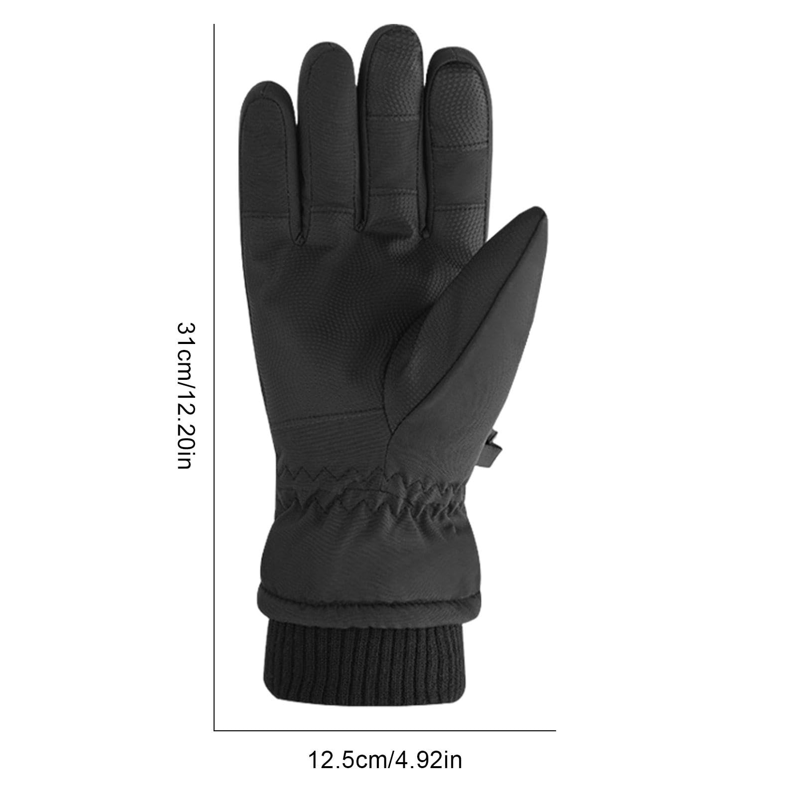 Touchscreen Fingers Mittens - Windproof Split Finger Gloves | Waterproof Winter Gloves | Adjustable Thermal Soft Gloves | Motorcycle Riding Gloves | Insulated Gloves | Running Gloves for Men Women