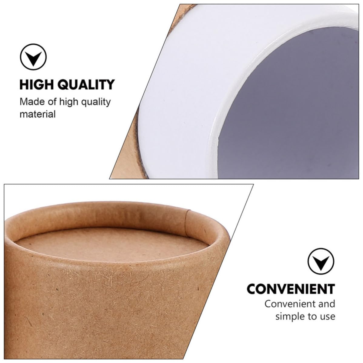 Mikikit Cajas Cilíndricas Fáciles de Transportar de Papel Kraft 8 Unidades y Convenientes para Almacenamiento para Botellas de Aceite Esencial y Té