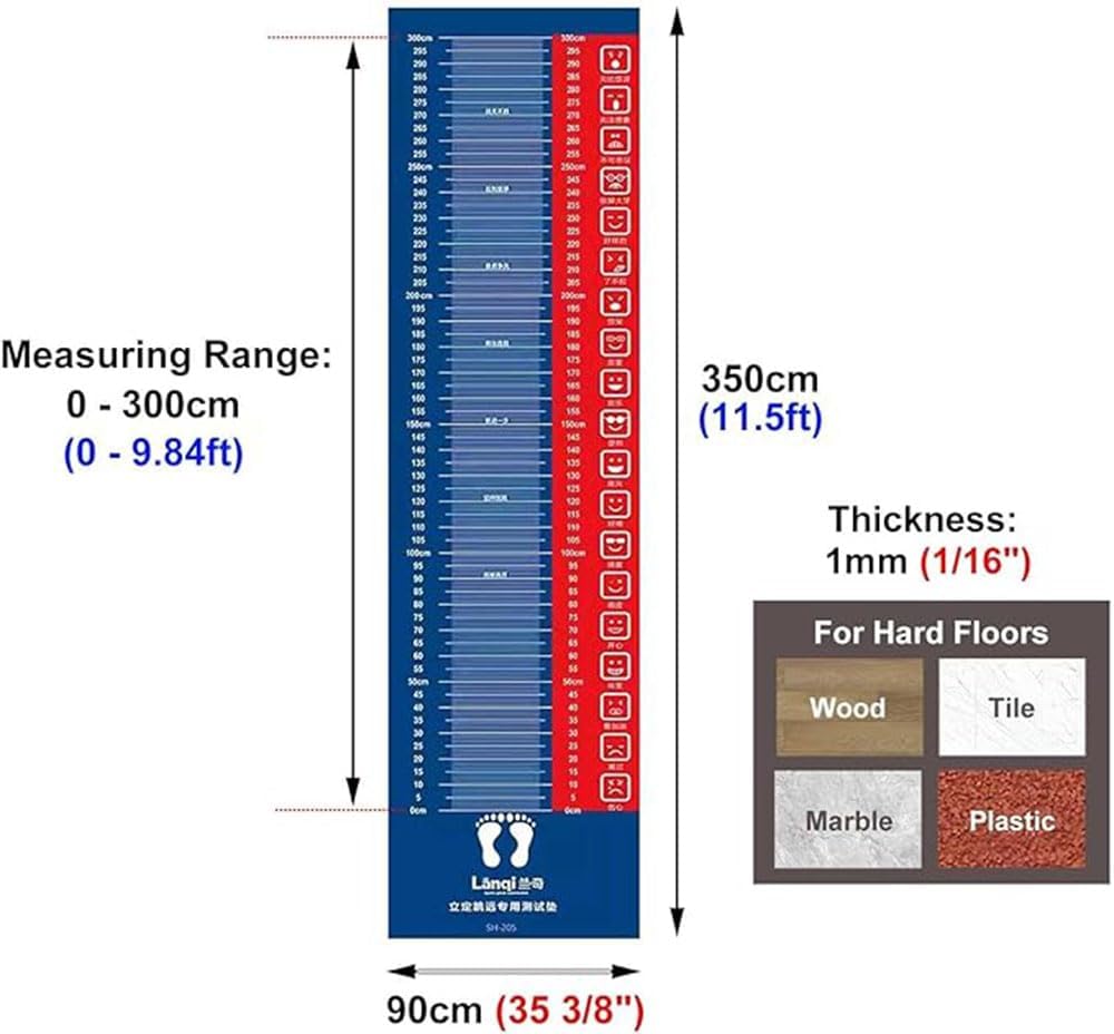 Non-Slip Rubber Long Jump Mat, Jump Track Thickened Standing Long Jump Test Mat, Student Sports Indoor Floor Mat