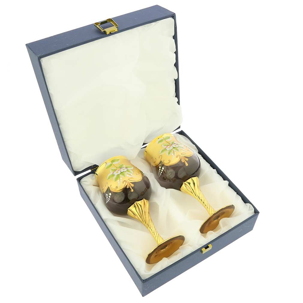 Amazon.com | Glass Of Venice Set of Two Murano Glass Wine Glasses