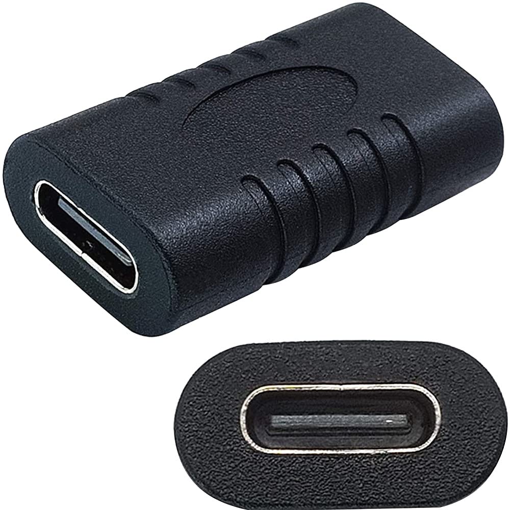 5-Pack JacobsParts USB 3.1 Type-C USB-C Coupler Extension Adapter Female to Female F/F Connector Extender Power & Data PD 100W Quick Charge