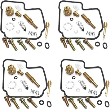 Carburetor Rebuild Kit for CBR600F 1987-1990 CBR 600 CBR600 F 600F Motorcycle Carburetor Repair kit, 4 Set Auto Accessories Color 4 Repair kit