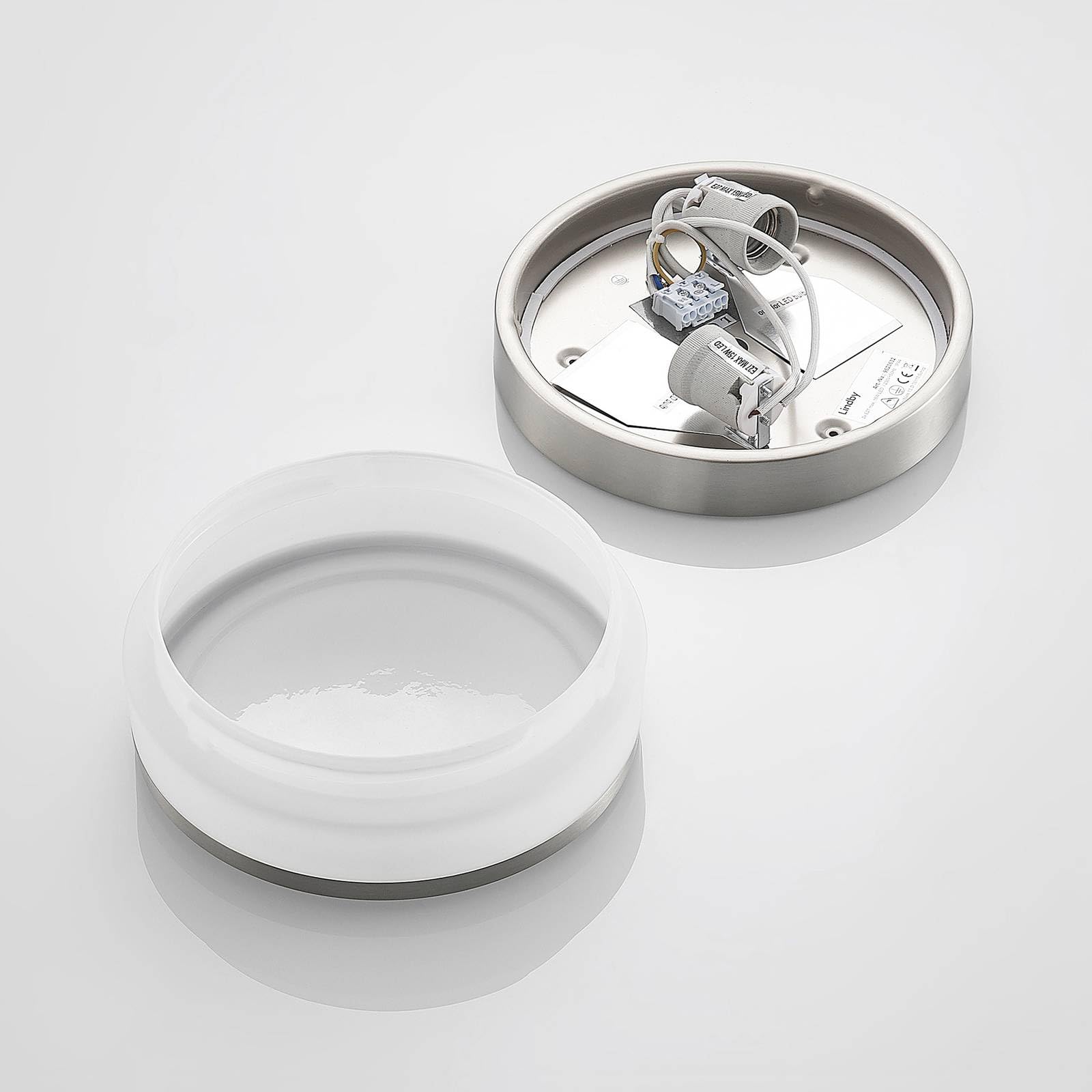 Lindby Plafoniera dimmerabile (Moderno) colore Grigio, in Metallo ad es. Bagno plafoniera per bagno lampada