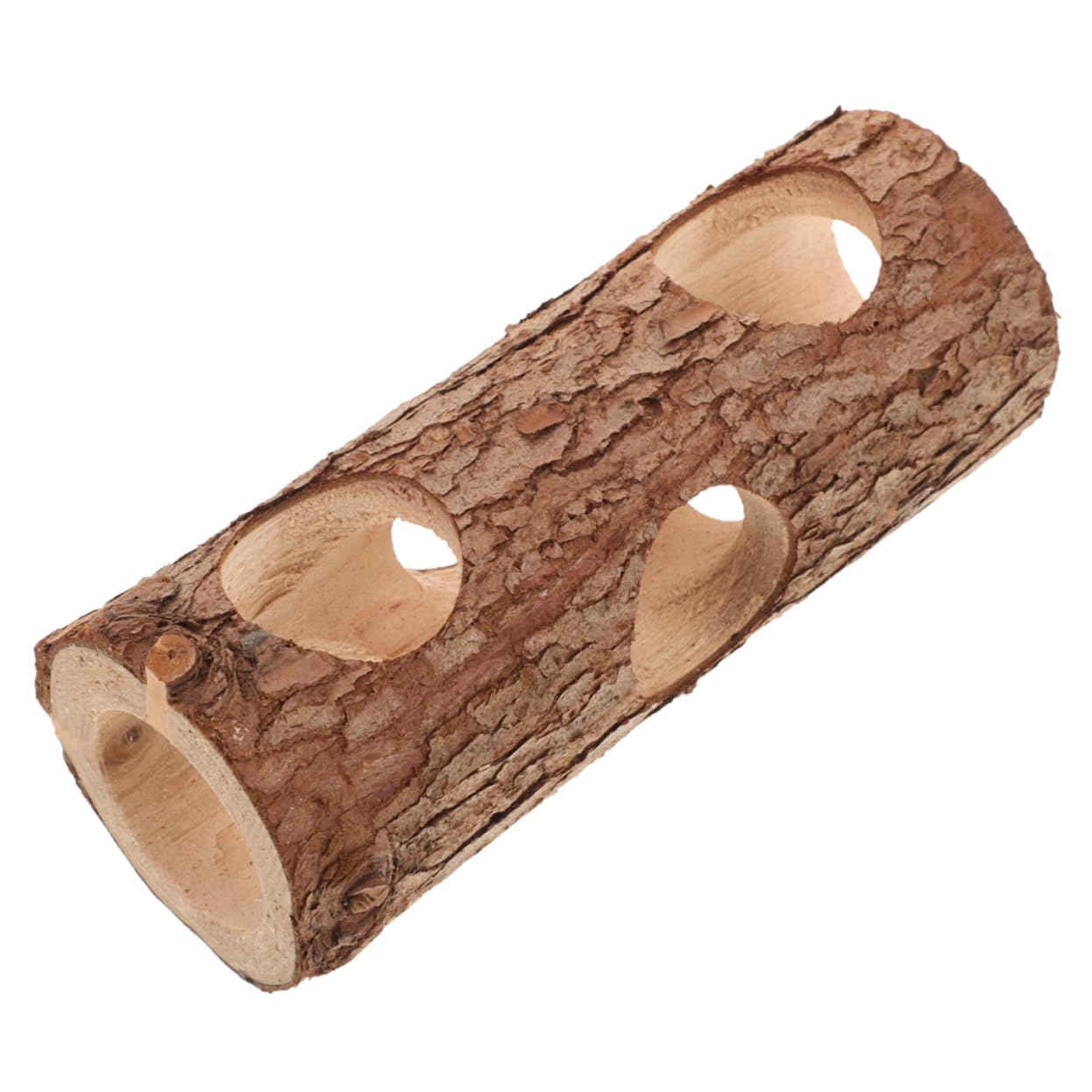 HANABASS Hamster Exploring Toy Small Animal House Hamster Tunnels and Tubes Wooden Tunnel Toy Guinea Pig Hideout