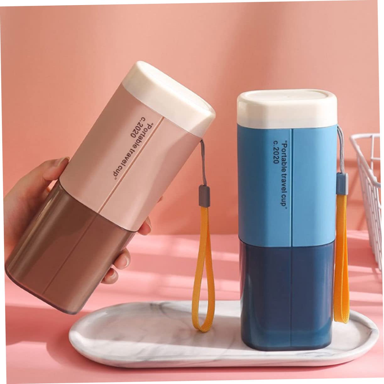 Boîte de Rangement pour Brosse à Dents de Voyage PP 3 Pièces