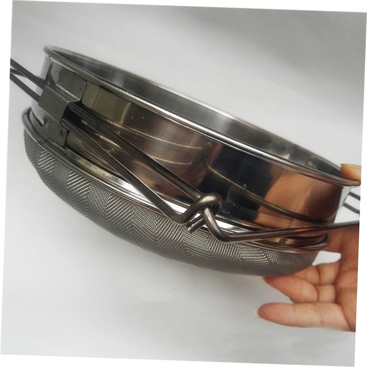 Beekeeping Honey Strainer Double Sieve Stainless Steel Filter 24cm Diameter 10cm Height Easy to Use