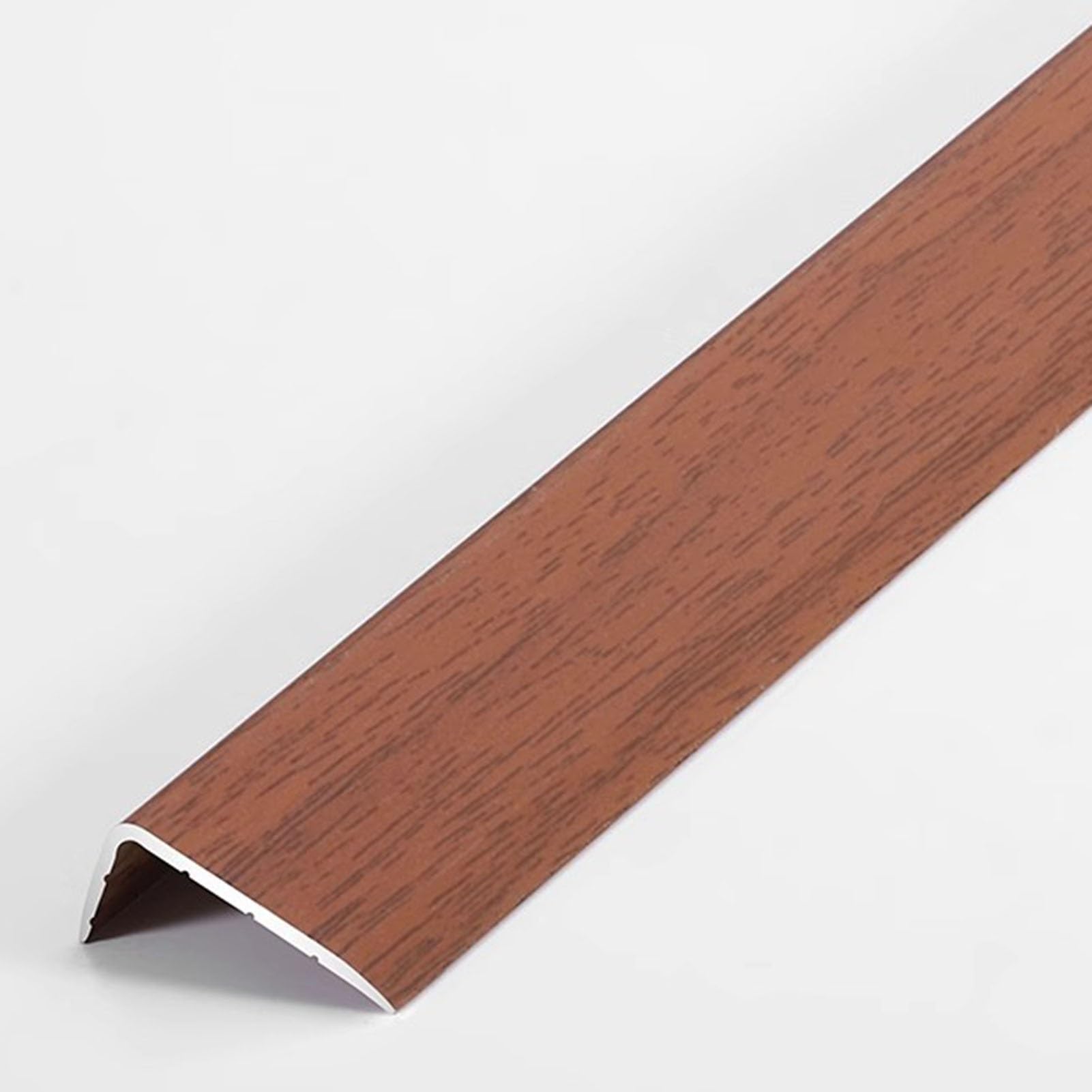 Vibeo Perfil de Transición Aluminio Borde de Escalera Veta de Madera, Neutral de Escalera en Forma de L Escaleras, Banda de Transición de Suelo Protectores de Esquinas(Style D)
