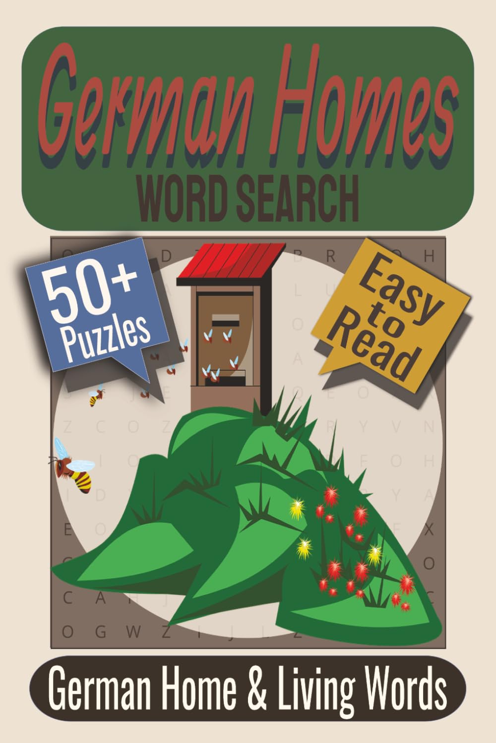 German Homes Word Search Puzzle Book: Puzzles featuring Household Items, Home Living, Everyday German Vocabulary