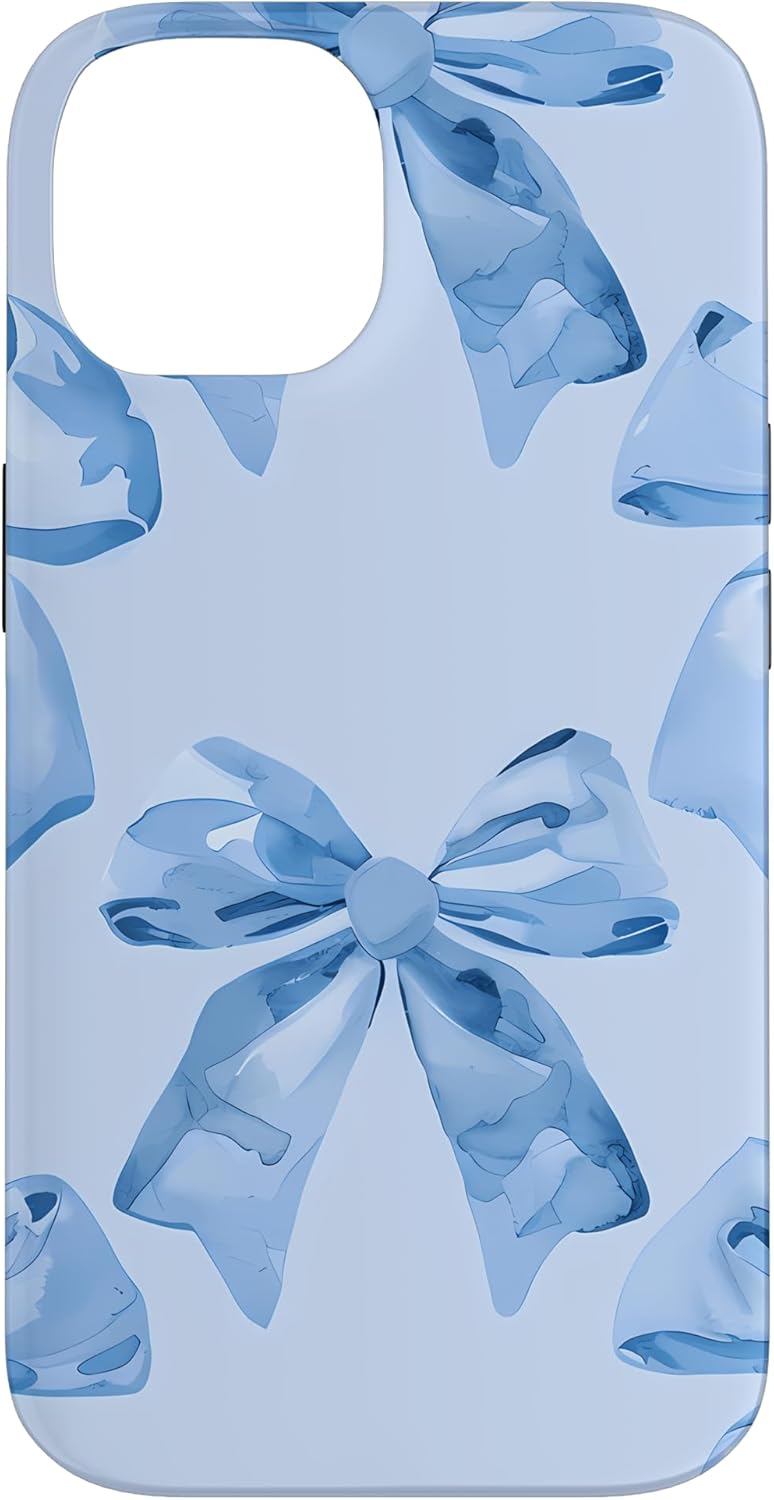 iPhone 11 Pastel Blue Bows Pattern Collection Case