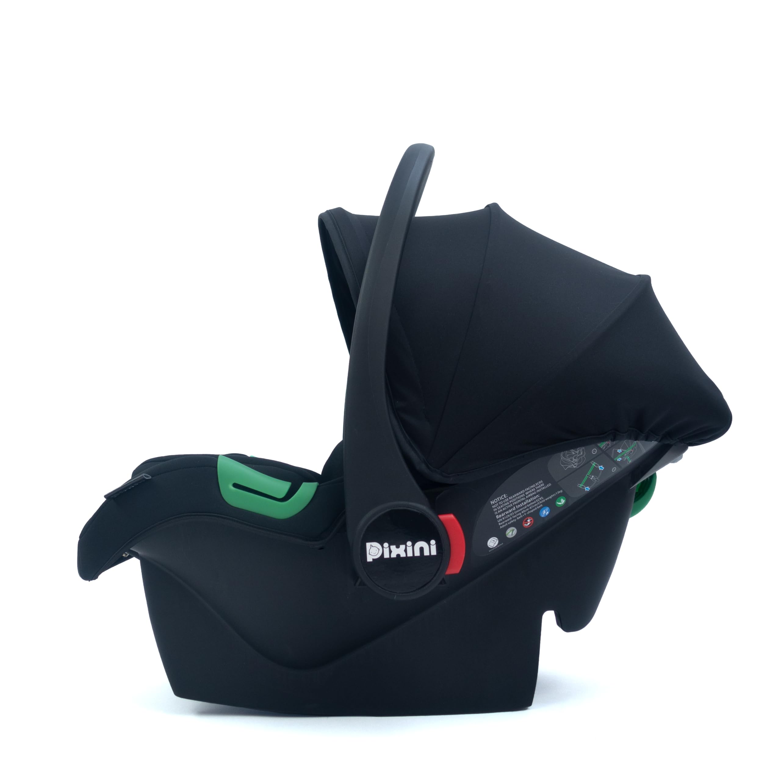 Silla de paseo Pixini Kalani 3 en 1, Trío, Niño, Silla de coche, Accesorios (oro/oxford negro)
