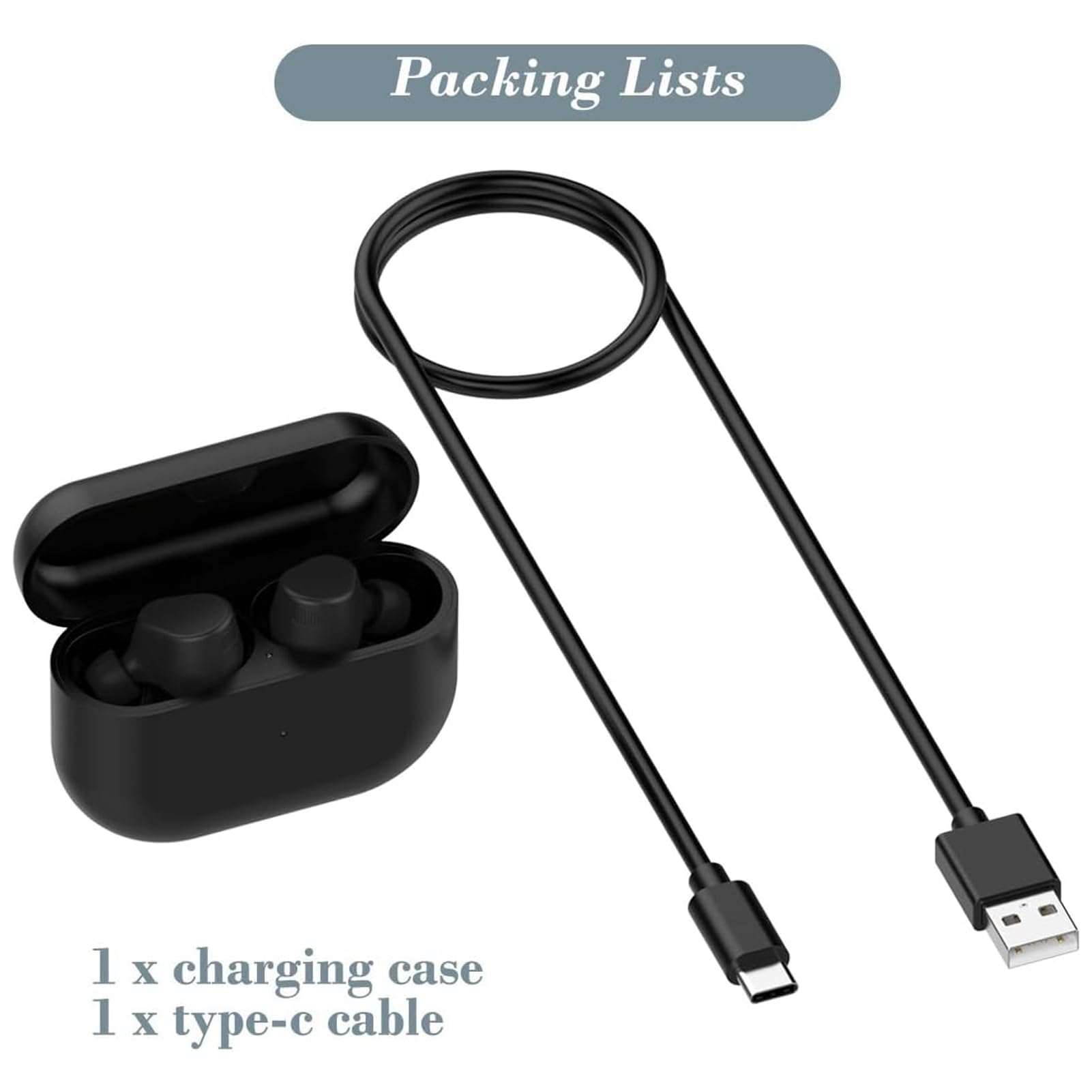Garsent Case de Charge pour 10, Cassette du Chargeur de Remplacement du Chargeur pour 10 Écouteurs, Capacité 700mAh