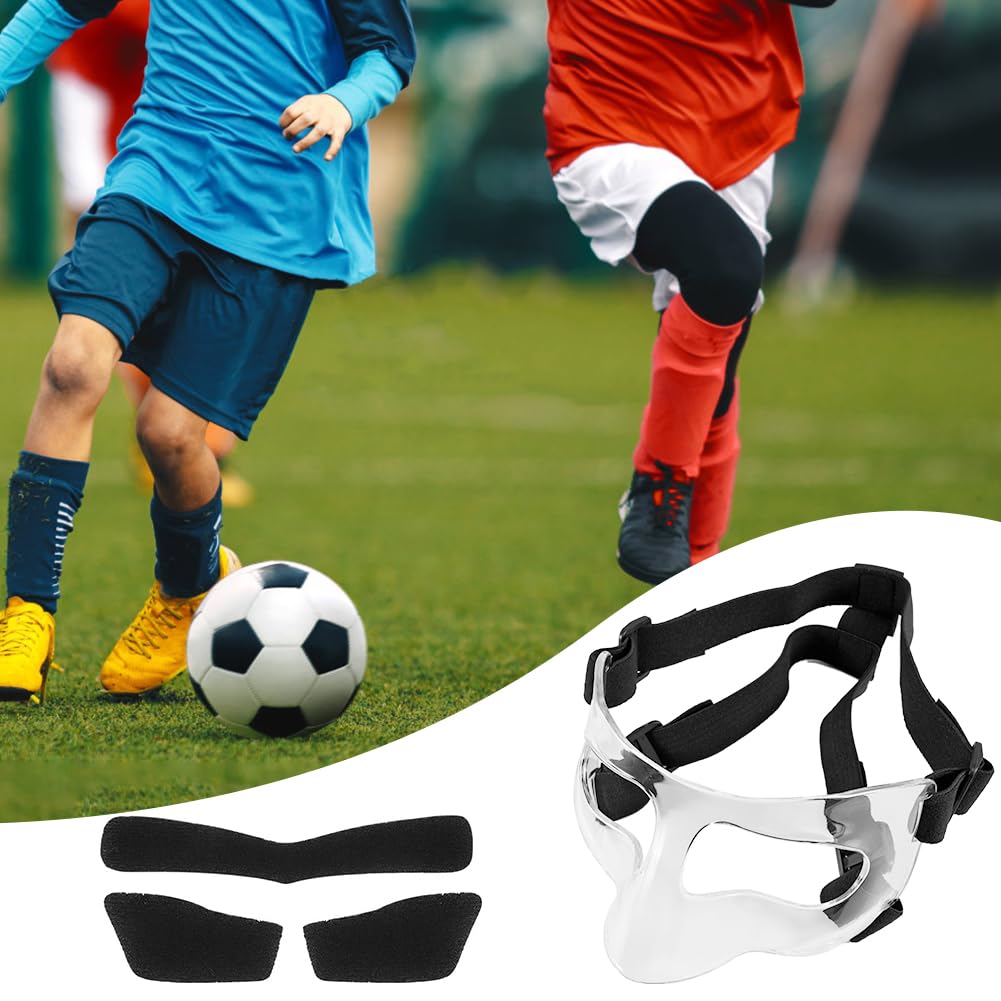 Mascarilla nasal de fútbol, protección nasal para nariz rota, protección facial ajustable con acolchado, protección facial de voleibol, entrenamiento deportivo, máscara facial para adultos, unisex