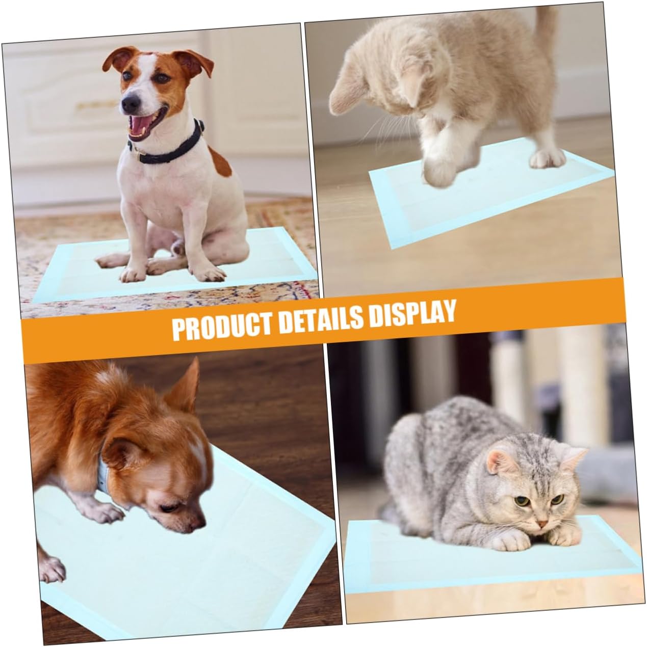 Toyvian 100pcs Disposable Puppy Training Pads Ultra Absorbent Dog Potty Pads for Indoor Use Leak-Resistant and Super Soaking for Easy Cleanup and Potty Training