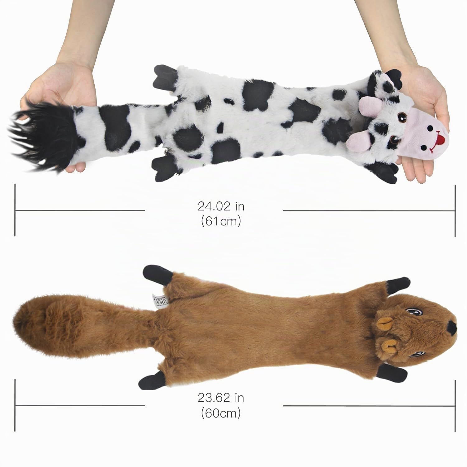 SHARLOVY 5 giocattoli per cani taglia grande media con squeak fruscio peluche senza imbottitura masticare