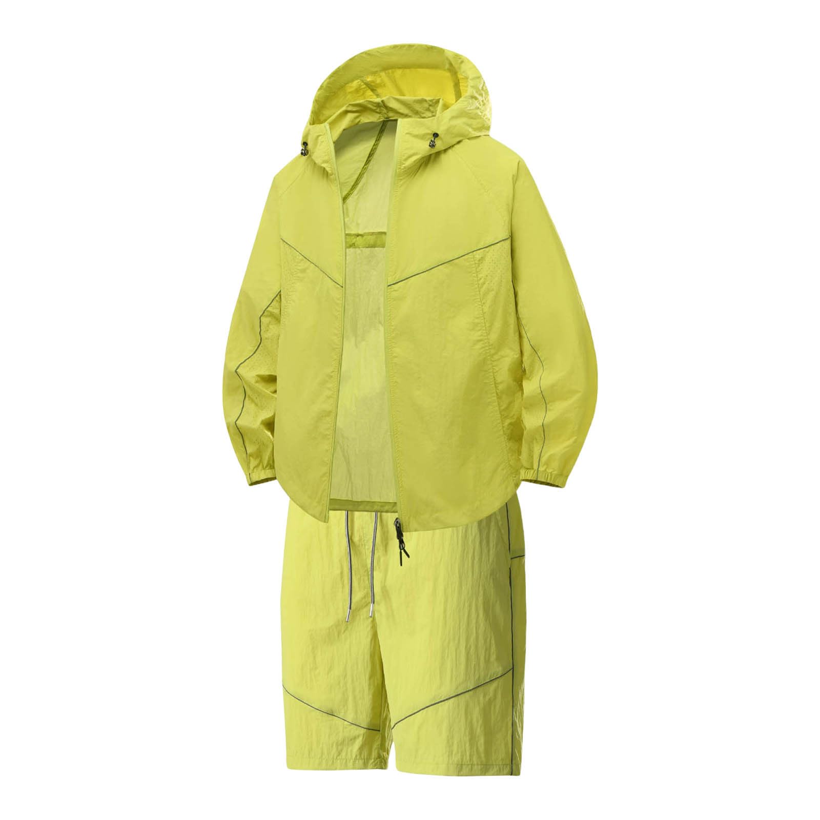 Giacca da moto da uomo, estiva, con protezione UV, giacca a vento leggera, con cappuccio, vestibilità larga, chiusura lampo, per attività all'aperto, escursionismo, traspirante, comoda giacca estiva