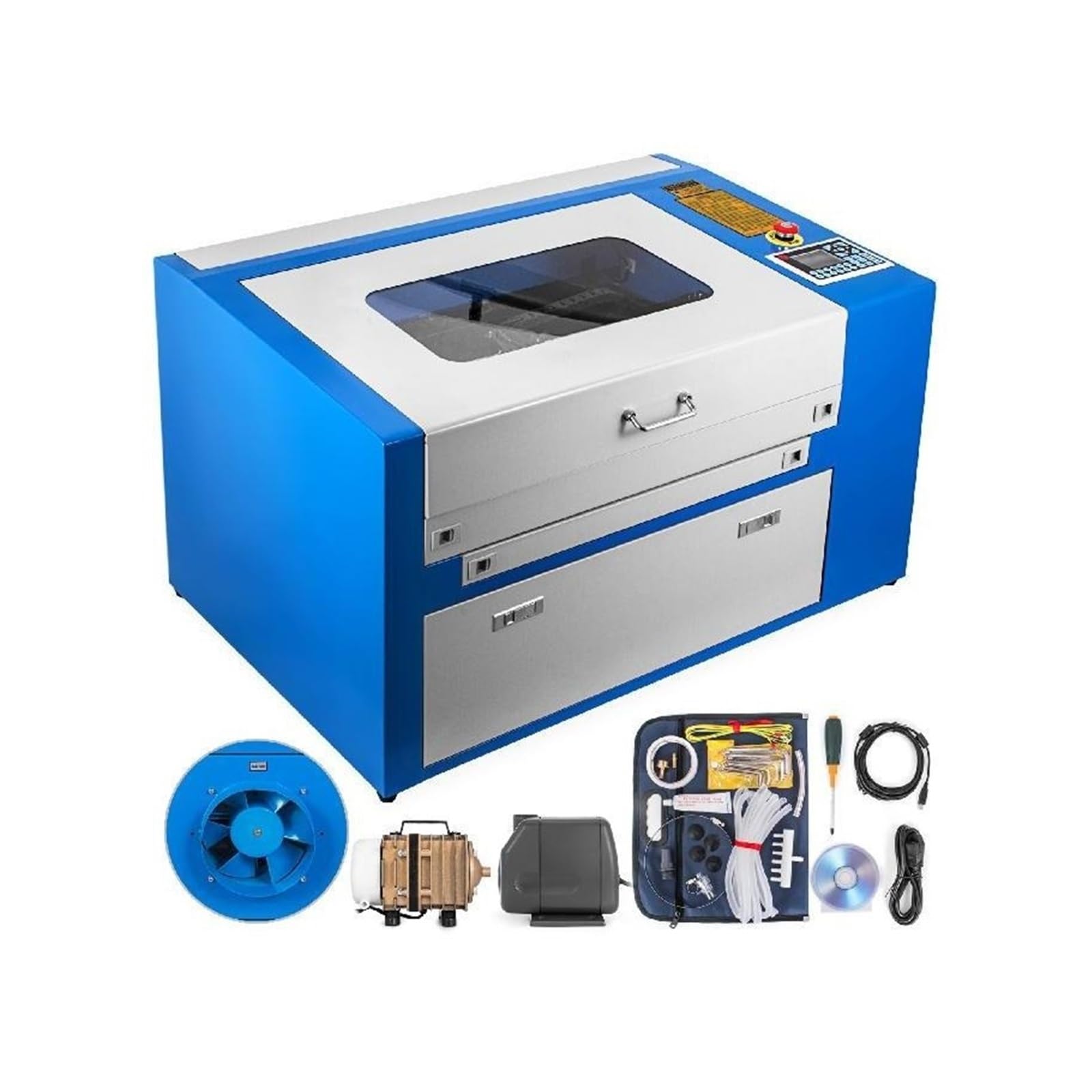 Macchina for il taglio di tubi CO2 da 50 W con porta USB, router CNC, taglierina specifica for compensato/acrilico/legno/pelle Per uso fai da te