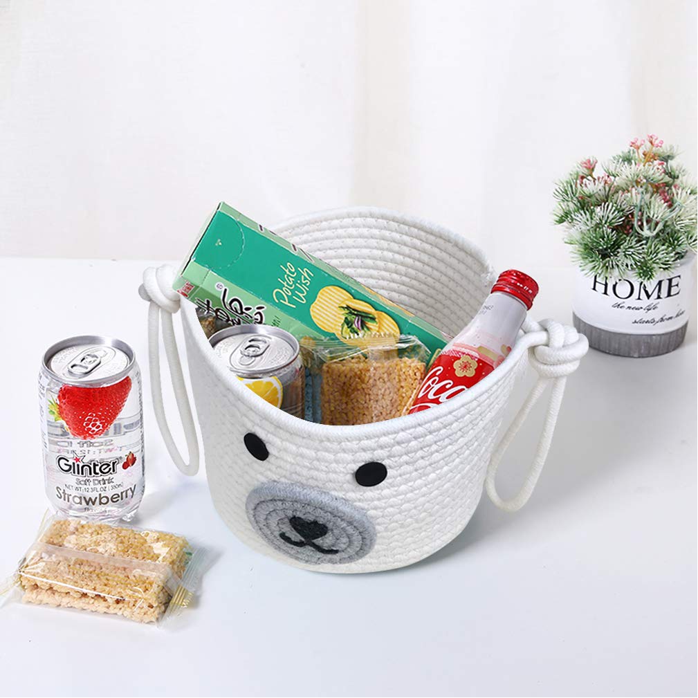 Ineasicer – Panier suspendu à 3 niveaux en coton tissé – Dimensions 38x18x9 cm – Charge max 10 kg – Pour rangement chambre enfants et salle de bain