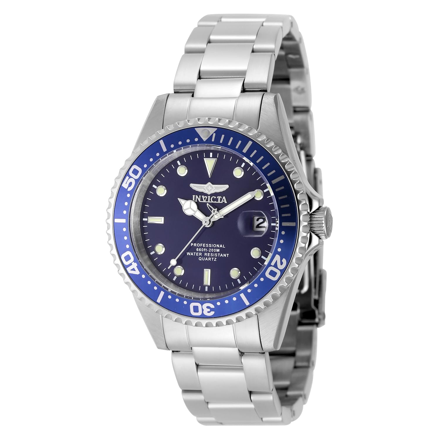 Invicta Pro Diver Men 37.5mm Stainless Steel Steel Blue dial PC32 Quartz