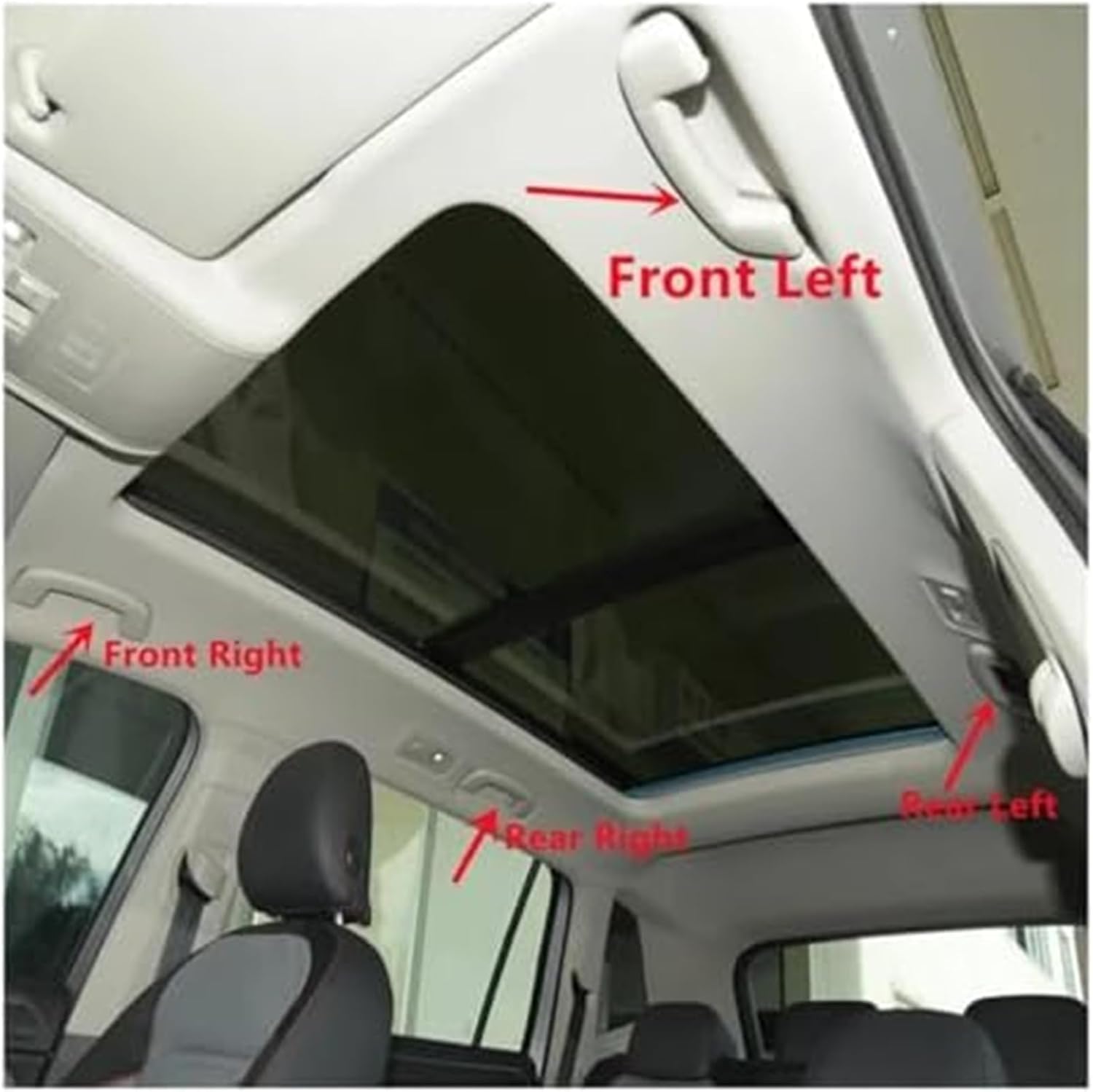 Front Interior Roof Safety Handle Roof Pull Handle Ceiling Armrest Handrail, for VW, for Tiguan, for MK2 2017 2018 5NG857607A Car Roof Grab Handle