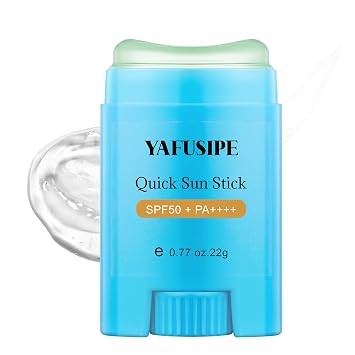 شريط حماية سريع من أشعة الشمس SPF50+، عصا حماية من الشمس للوجه، واقي من الشمس SPF Stick للوجه والجسم للنساء والرجال، كريم الوقاية من الشمس 50 مع Centella Travel Beach Sport Essentials لجميع أنواع البشرة 0.77 أونصة/22 جم