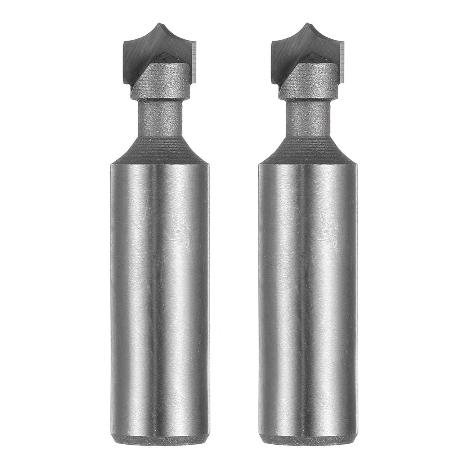 HARFINGTON 2pcs Point Cutting Roundover Router Bit 3/16" Radius 1/2" Shank 3/8" Cutting Diameter 2 Flute Round Over CNC Router Bit for 2D and 3D