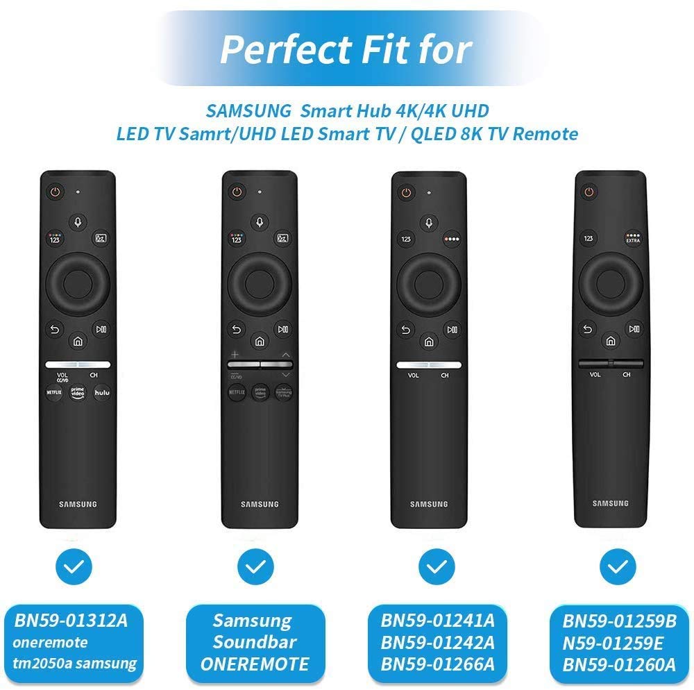 [3 piezas] Funda protectora de silicona para mando a distancia Samsung Smart TV BN59 Series, soporte para mando a distancia Smart 4K Ultra HDTV, peso ligero, antideslizante, a prueba de golpes,