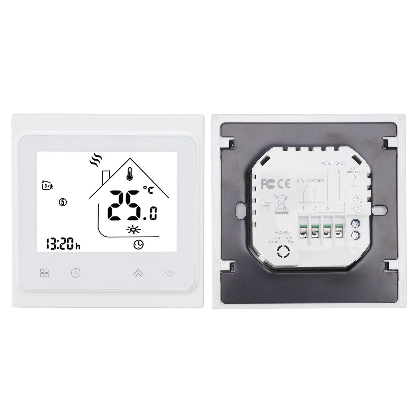 Gonetre Thermostat Heizkessel, Heizkessel, Thermostat Bht 002 gc Programmierbarer Thermostat Heizkessel, digitales Thermostat mit Touchscreen, mit LCD-Bildschirm