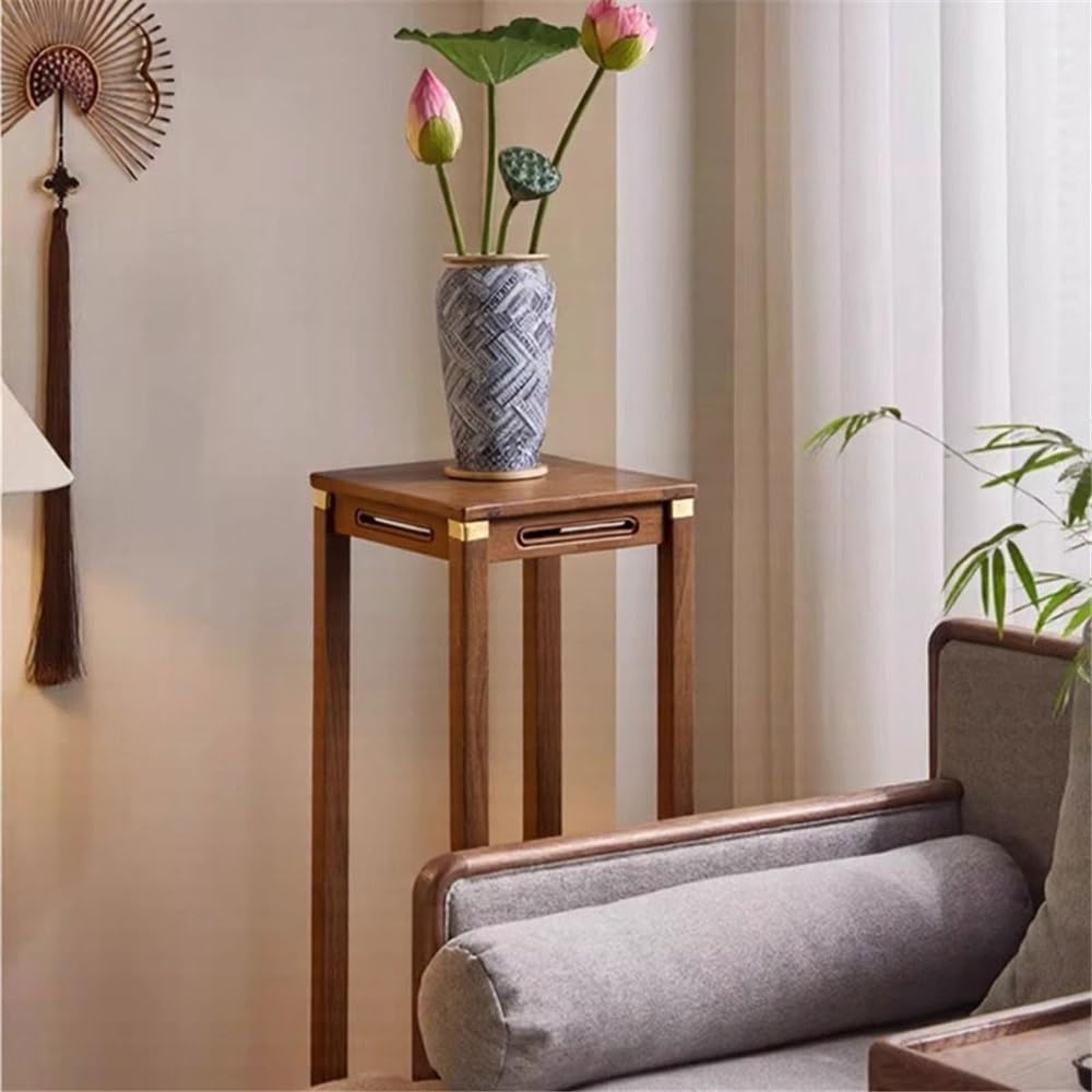 Sockel für Skulpturen Pflanzenständer aus Holz, Blumenständer for den Innen- und Außenbereich, Balkon und Garten Sockel