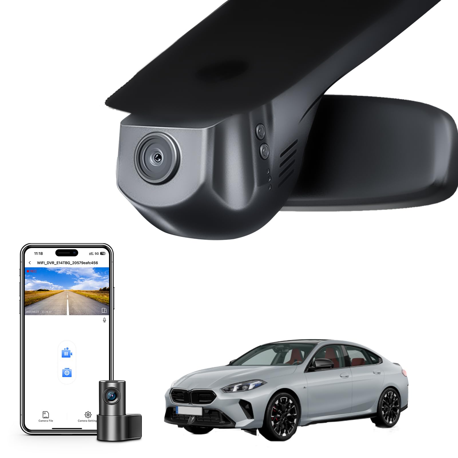 Mangoal Dashcam Avant 4K & Arrière 1080P pour BMW 2 Series (Modèle A)