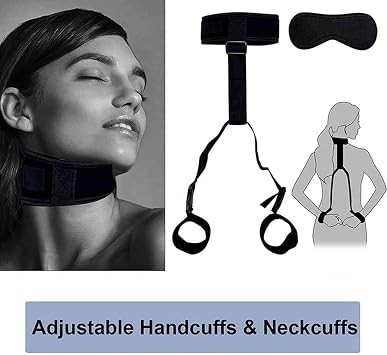 Bed Restraint Kit Adult Bonding Straps for Couples Under King Bed Bondaged Bed Tie Downs Kit for Men Sexy Hand Cuff Set Blindfold and Hand Tie up for Adult Play for Bedroom Toys Sweatshirt