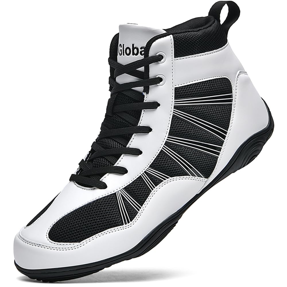 Scarpe da Boxe da Uomo Scarpe da Wrestling da Combattimento Antiscivolo Traspirante Scarpe Combat Boxers Competizione di Allenamento Scarpe da Pugilato Unisex