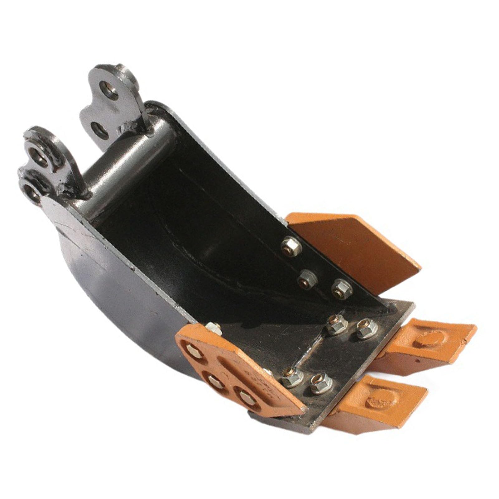 Tosuny Mini-Baggerlöffel aus Metall, 200 Mm, Robuster Baggerlöffel mit Zähnen aus Legiertem Stahl, Baggeraufsatz für 2-Tonnen-Minibagger, Ideal für Kleine Bagger