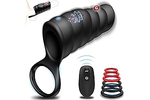 Vibrating Penis Sleeve Cock Ring Enhances Erection Hardness & Longevity