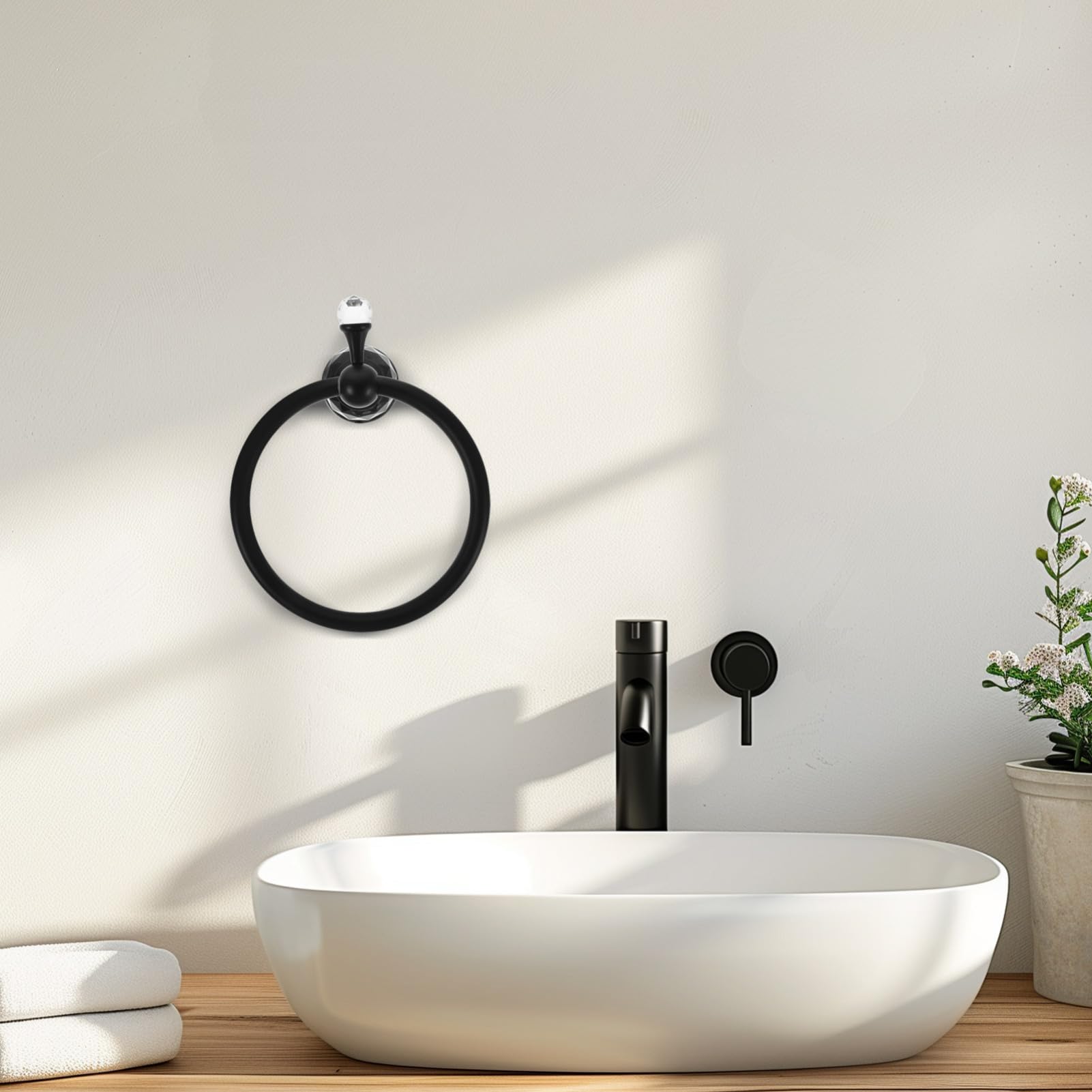 Zerodeko Toallero de Baño Único de Aleación de Zinc Diseño Artístico para Pared