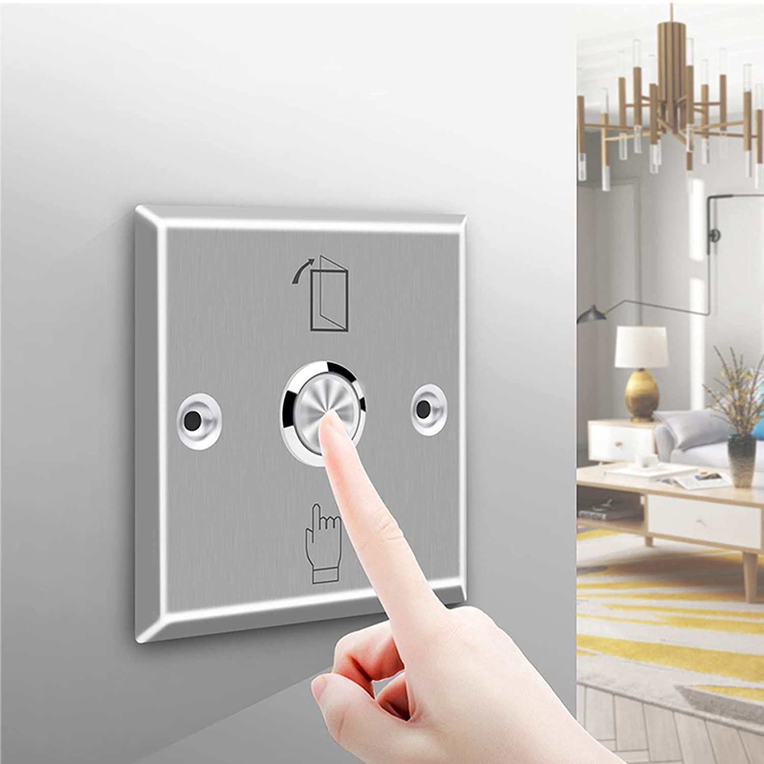 Bouton Poussoir Métal 16mm Interrupteur Bouton Poussoir Momentané 16mm 220V GVSS - Métal Étanche, Auto-Réinitialisation Noir Bouton Momentané étanche