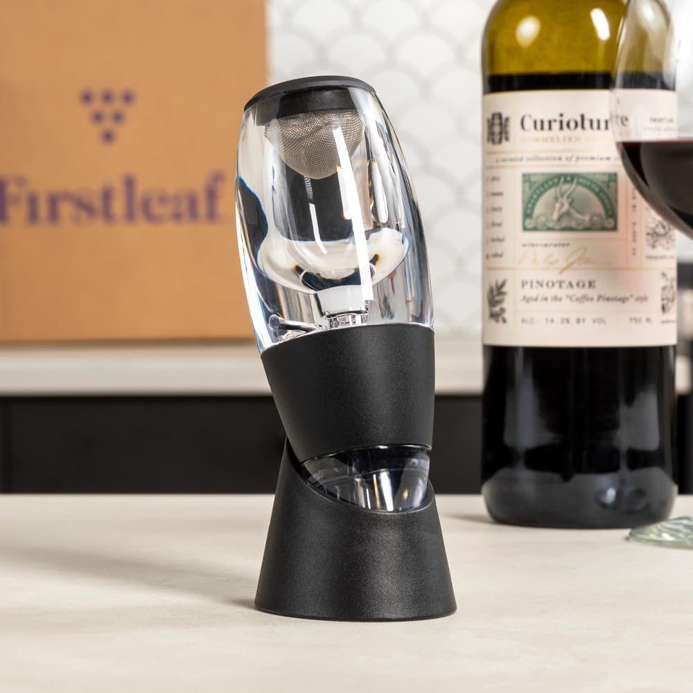 Wine Aerator – Elegant Aeration System with Sediment Filter and No-Drip Pourer/Easy to Use and Clean/Wine Accessory or Gift/Enhance Flavors and Aroma