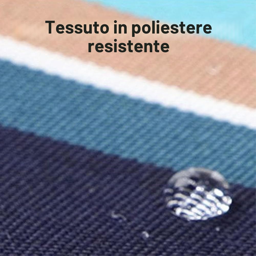 Telo Di Ricambio Per Tenda Da Sole 300x250cm Retrattile Manuale Tessuto Di Ricambio Per Tenda Parasole, Tettuccio Parasole Copertura Superiore Di Ricambio In 280 G/m² Poliestere(Khaki,3x2.5m/10x8ft)