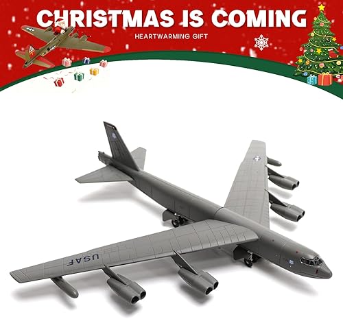 Miniatura 6 de 1/200 Scale B-52(Stratofortress) Long-Range Subsonic Jet-Powered Strategic Bomber Diecast Military Aircraft Model Display Model Aircraft for Display