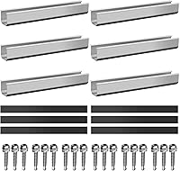 Vista 7 de Anbte 6 rieles de montaje de panel solar de 7.87 pulgadas, soportes de montaje de panel solar de aluminio que incluyen tornillos M5.0.197 x 1.181 in