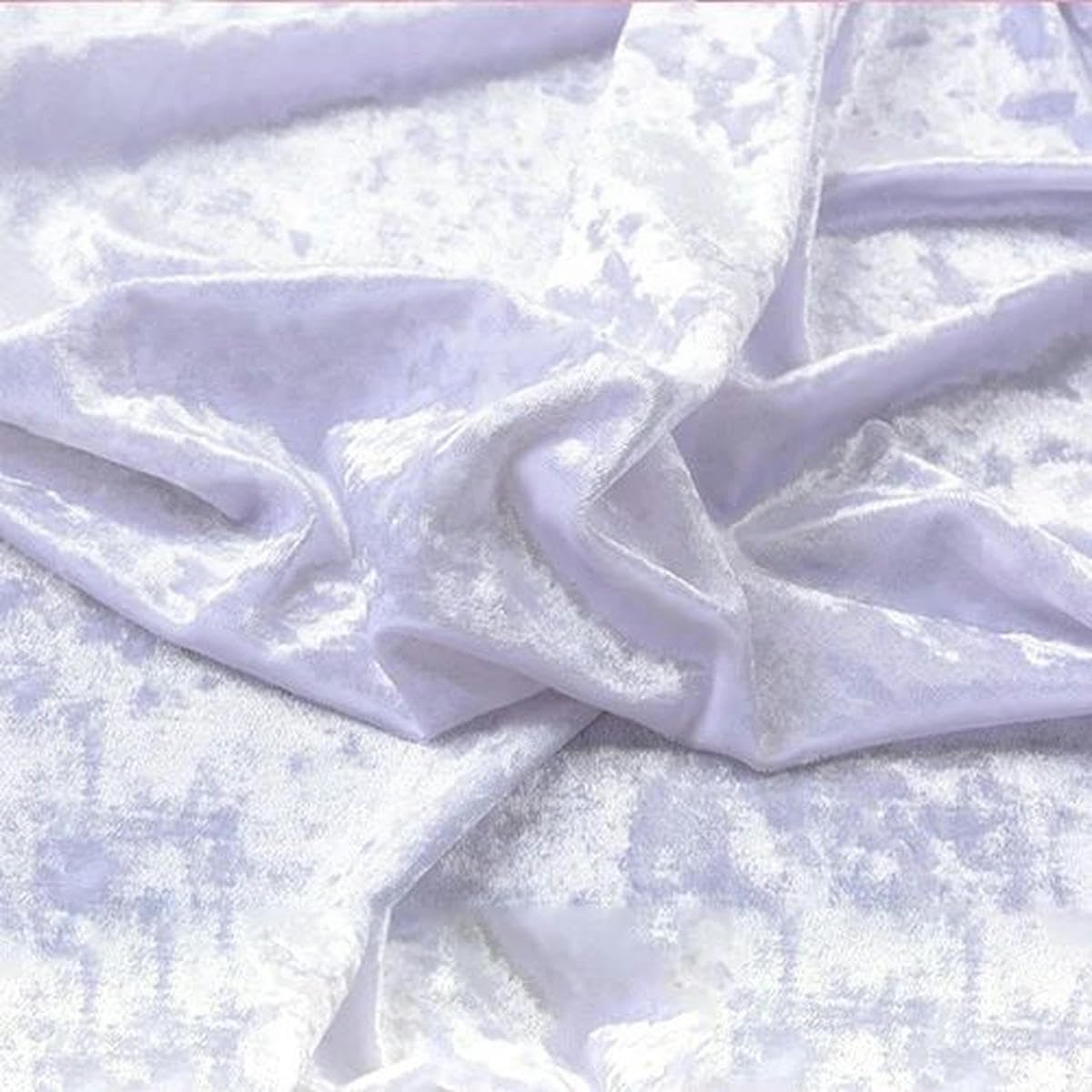 100 * 150 cm Tissu de velours doré élastique Tissu de velours de glace doux tissu de robe bricolage portefeuille nappe rideaux oreiller canapé tissu-Blanc flottant-100 cm X 150 cm