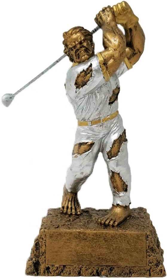 Decade Awards Monster Golf Trophy - 7.25 Inch Tall | Beast of The Green Award | Distinctive Recognition for Outstanding Golfers | Celebrate Your Golf Tournament Victors - Customize Now