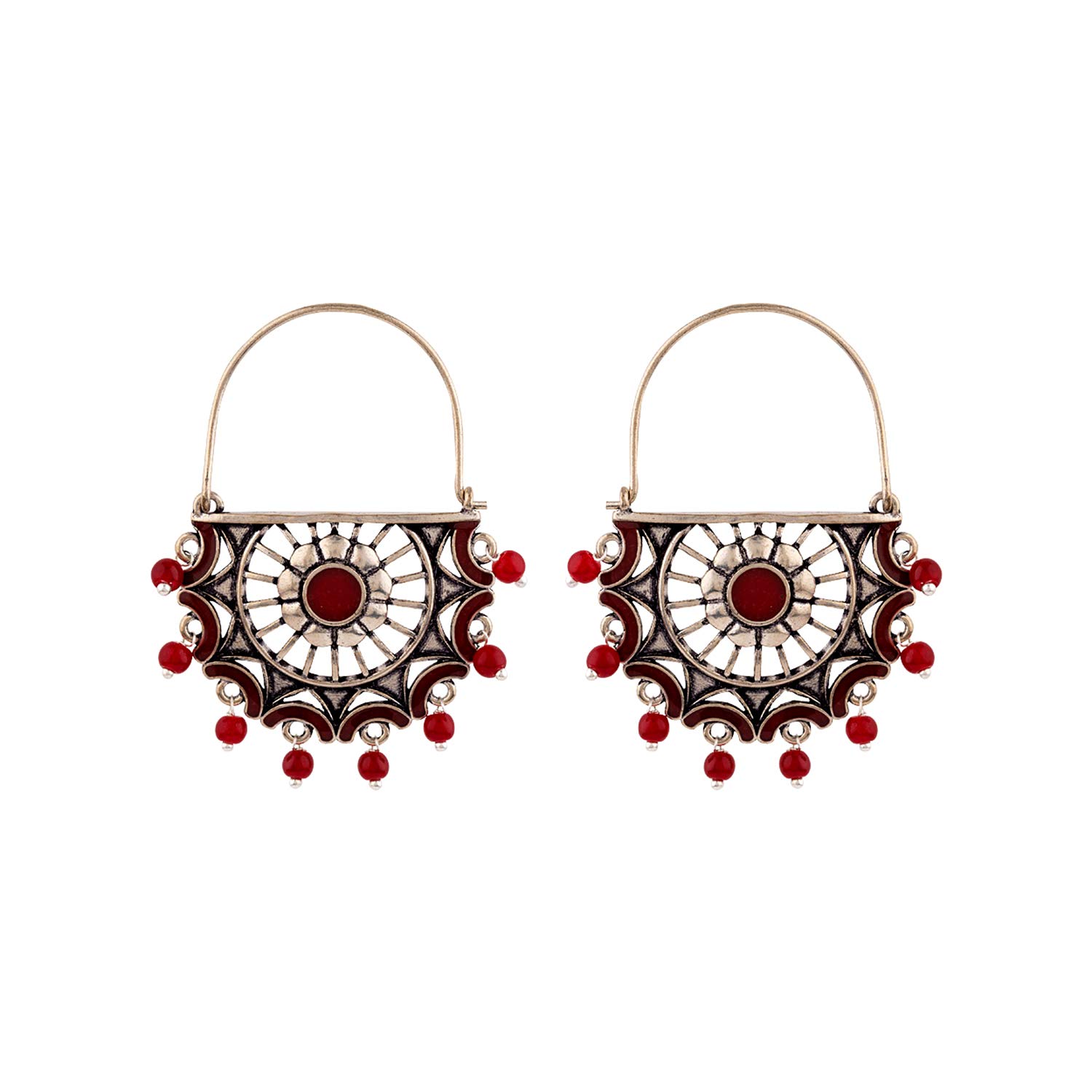 Voylla Hoop Earrings for Women (Silver)(8907617887579) (B07K2B627Y) Amazon Price History, Amazon Price Tracker