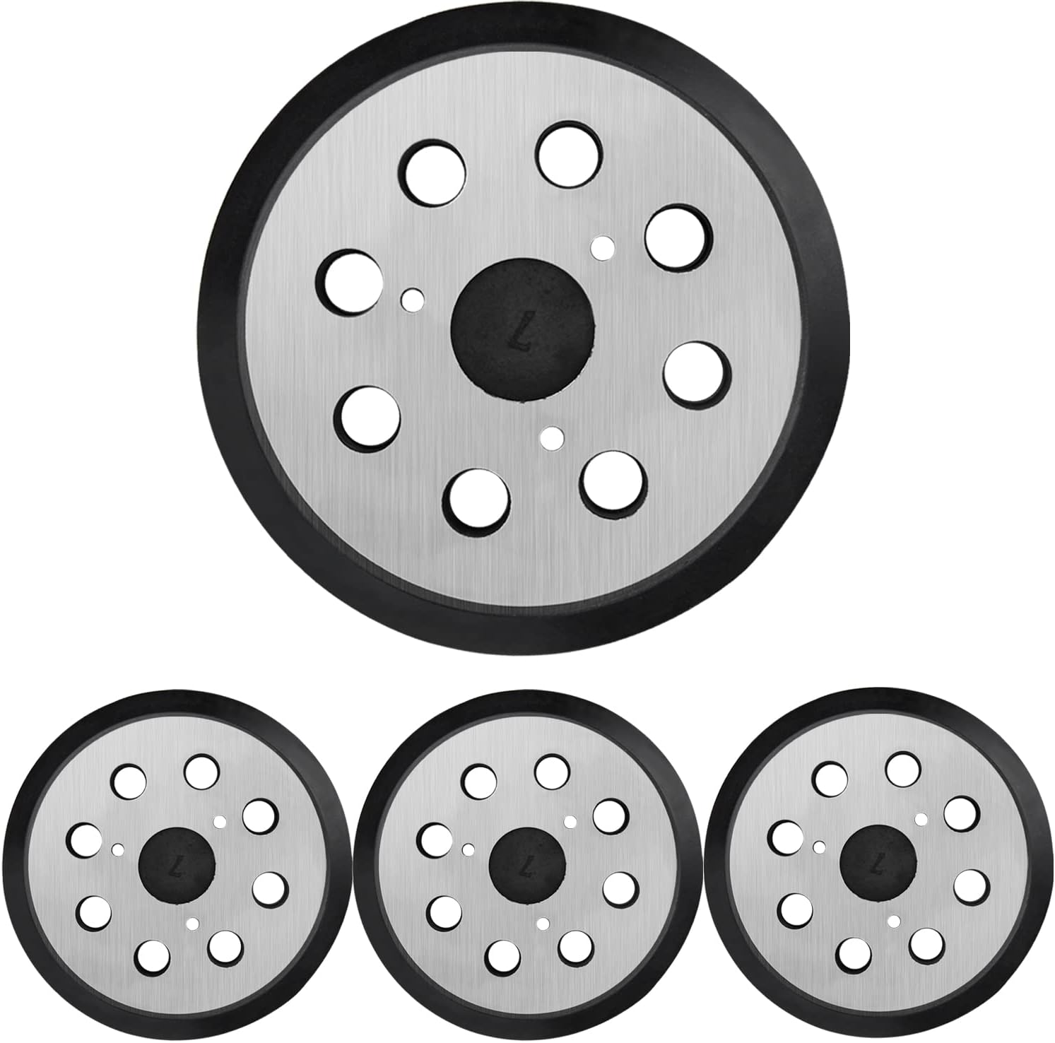 Sander Pads for Dewalt, 4-Pack 5" 8-Hole Replacement Hook and Loop Sanding Disc Metal Back and Rubber Pads Compatible with DeWalt DW420, DW421, DW422, DW423, DW426, D26451