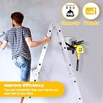 Ladder Platform Project Tray for Pail on Collapsible Ladder Summer, Telescoping Steps Removable Tool Caddy Organizer with Jacks Extension Accessories for Painting, 44 lbs Weight Rating.