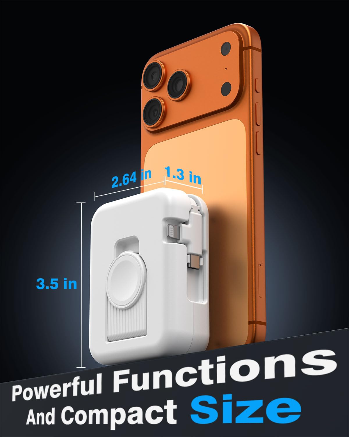 3 in 1 Retractable Wall Charger for Apple Watch,36W Fast Charging Block with 31 Inch Lighteing& Type-C Cables,Multi-Device Travel Charger for iPhone 17/16/15/14/13/12, iWatch & AirPods-White