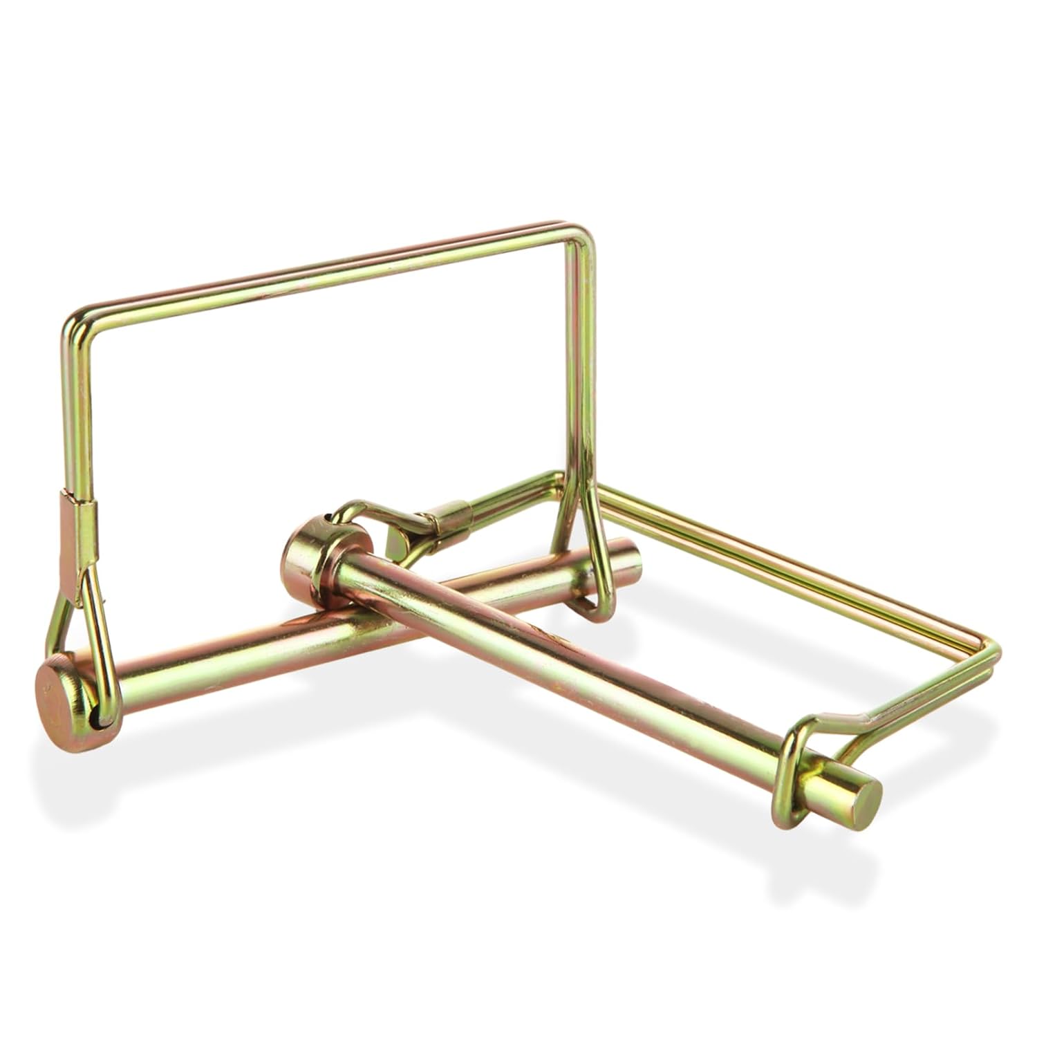 30PCS Trailer Coupler Pin 1/4 Inch Square Wire Lock Pin Heavy Duty Safety Coupler Pin Gold Shaft Locking Pin Wire Trailer Hitch Pin for PTO, Farm, Lawn, Hitches & Garden