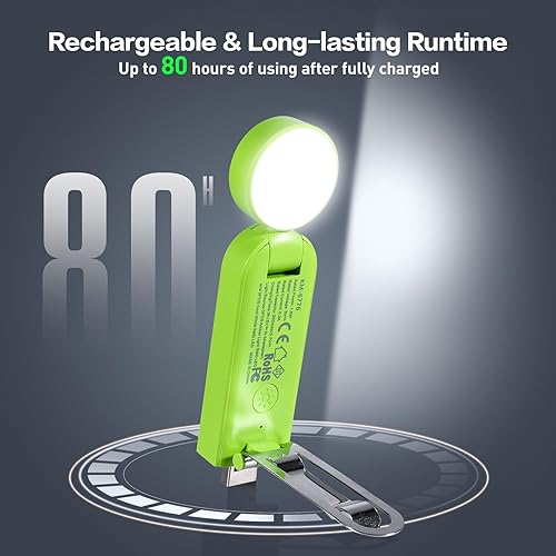 Miniatura 62 de VAVOFO Luz de libro recargable por USB, bloqueo de luz azul, luz de lectura en forma de marcador de clip ámbar, 6 LED para el cuidado de los ojos