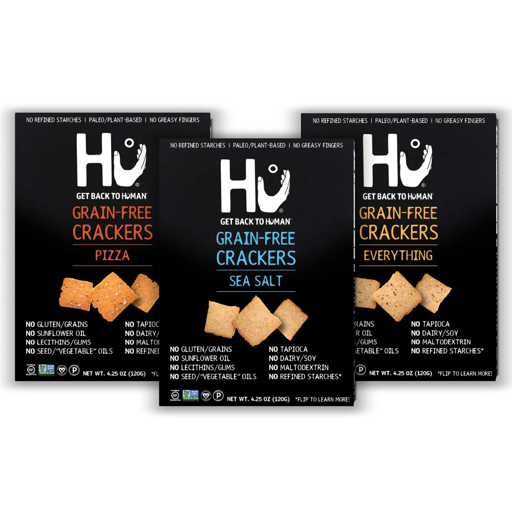 Hu Gluten Free Crackers Variety 3 Pack Paleo & Vegan