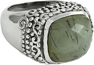Natural Black Rutile Wedding Ring, Solid 925 Sterling Silver, Mens Signet Ring, Family Gifts, Statement Ring, Proposal Ring, Birthday Gifts For Husband, Fathers Day Unique Mens Gifts